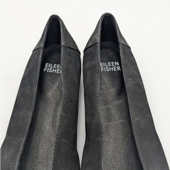 Eileen Fisher Una Hidden Wedge Ballet Flat Women's Black Size US5.5 EU36 - Picture 3 of 10